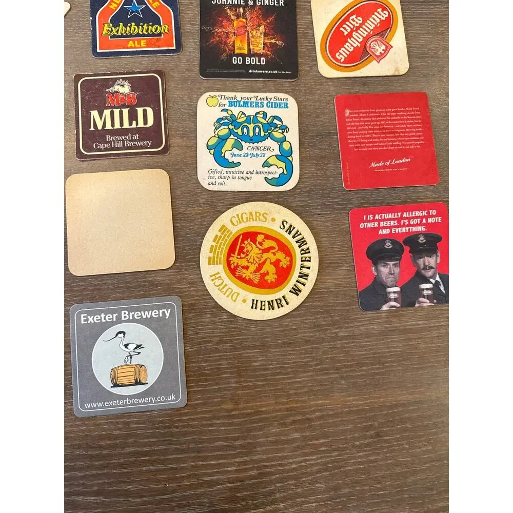 Lot of 21 European Coasters Vintage - Bar Collectible